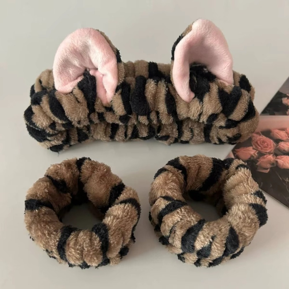 3 teile/satz Leopardenmuster N – Winter Headband Fleece Bewertung und Preis