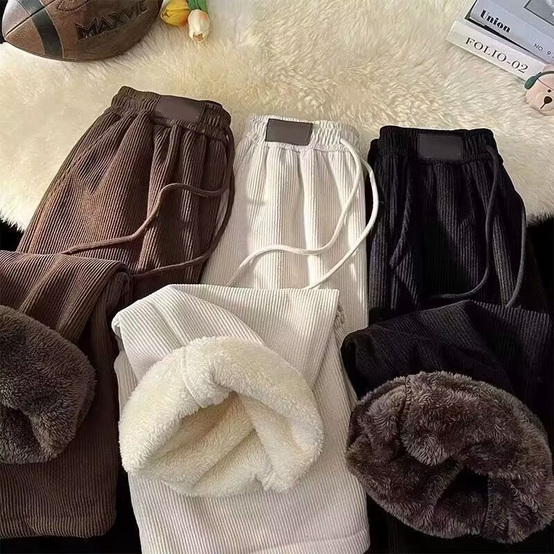 Breite Bein Cord Hosen Frauen  – Corduroy Pant Warm Bewertung und Preis