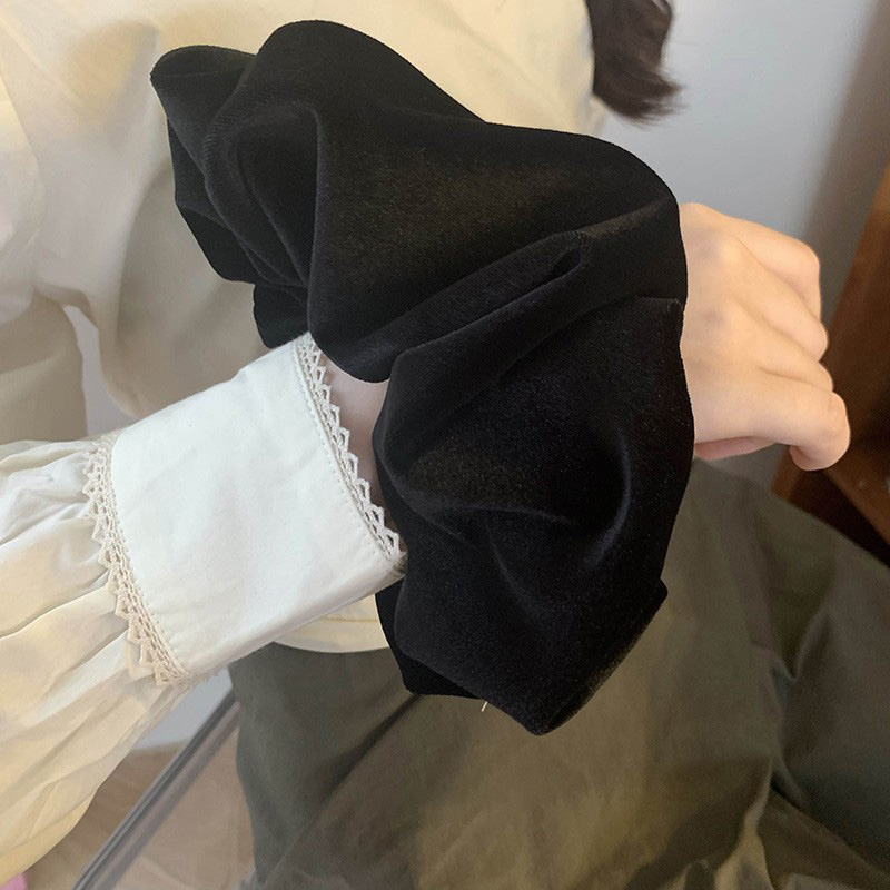 Oversize Schwarz Samt Scrunchi – Winter Headband Fleece Bewertung und Preis